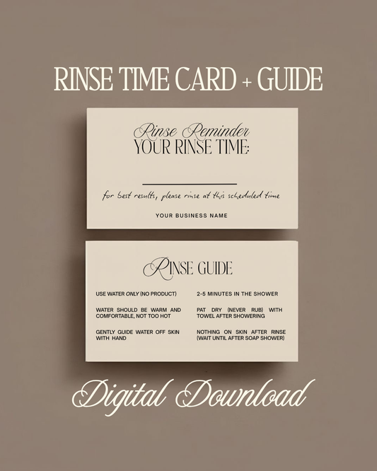 Rinse Reminder & Guide — Client Card Template